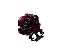 LLINthy Gothic Red Rose Adjustable Hollow Rings for Women Witch Pagan Vintage Creative Halloween Cool Aesthetic Jewelry Finger