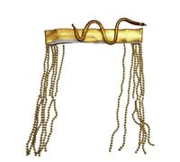 LLINthy Halloween Party Egyptian Headbands Teenager Adult Taking Photo Hairband With Snake Decors Gold Color Pharaoh Hair Hoop