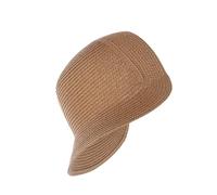 LLINthy Handmade Bonnet Hat Base with Adjustable Strap Woven Sunproof Straw for Garden Parties Stage Performances Headwear Victorian Bonnet Straw Khaki Brown