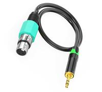 LLINthy High Conductivity 3Pin Female To 3.5mm Cable Metal Connectors For Home Cinemas Entertainment Smartphone Setups Auditory Cable