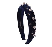 LLINthy Jeweled Blingbling Headband Pearls Headwear Christmas Party Photo Props Women Headwear Cosplay Accessories