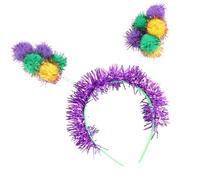 LLINthy MardiGras Festival Pompoms Hairband Carnivals Party Headwear For Various Outfit And Occastion