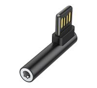 LLINthy Music Adapter USB Male To 3.5mm TRRS Female Adapter For Sound Compatible For Window Operating Systems