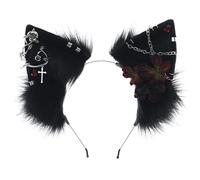 LLINthy Performances Wolf Ear Headband Carnivals Party Plush Headpiece Movie Enthusiasts Party Cosplay Anime Props Unisex