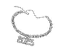 LLINthy Practical 2025 Pendant Necklace On Short Cuban Chain Designs Jewelry Accessory For Women Who Love Punk Fashion Women's Hip Hop Necklace