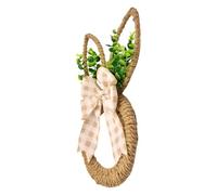 LLINthy Realistic Rabbits Shaped Flower Wreath for Front Door Artificial Florals Garlands Easters Decoration for Home Use Easters Home Decoration