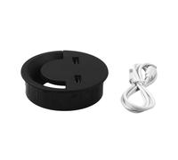 LLINthy Round Wire Hole Cover Home Office Table Outlet Box Computer Desk Cord Grommet With 2 Port USB Cable Organization Case Desk Cord Organization