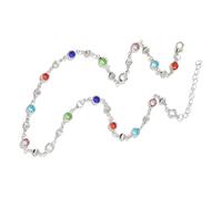 LLINthy Sophisticated Beads Necklace Handmade Body Jewelry Body Chain Beads Jewelry Metal Texture Suitable For Various Occasion Trendy Glass Necklace