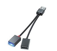 LLINthy USB Splitter Hub For Mobile Car Computer USB Male To Female Cord Data Cord Extension Adapter