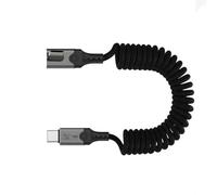 LLINthy USB5 Braided Type C Spring Cord 240W Charging 80Gbps Data Transfer 16K Display For Type C Interfaces Braided Data Cable