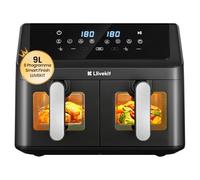 LLIVEKIT 9L Dual Zone Air Fryer, 2×4.5L Independent Double Drawers
