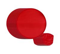 Lljsszr 10x Folding Fans, Portable, Made of Polyester, Round, for Summer, As Throwing Discs, for Advertising, DIY Projects, Outdoor Activities, Performances A, Red