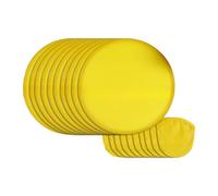 Lljsszr 10x Folding Fans, Portable, Made of Polyester, Round, for Summer, As Throwing Discs, for Advertising, DIY Projects, Outdoor Activities, Performances A, Yellow