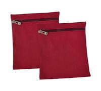 Lljsszr 2 Coats Pocket Bags with Concealed Zip Compartment, Canvas Inner Pockets, Easy to Sew on, Practical Side Pocket for Mobile Phone And Wallet, red