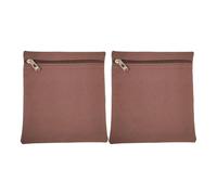 Lljsszr 2 Coats Pocket Bags with Concealed Zip Compartment, Canvas Inner Pockets, Easy to Sew on, Practical Side Pocket for Mobile Phone And Wallet, coffee