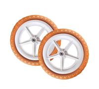 Lljsszr 2 Replacement Balance Bike Wheels with Strong Grip, EVA Foam Inner Tube, Solid Rubber Tires (Airless), Quiet Training Wheels for Children's Bicycl, Red Bronze