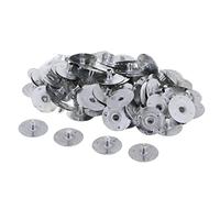 Lljsszr 500 Pieces Metal Candle Wick Holder Candle Craft Tool Tab DIY Iron Function for Homemade Candles for Leisure Craft Room, Silver, 100pcs-20x3mm