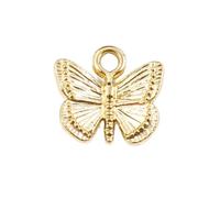 Lljsszr Alloy Pendant Butterfly Charm Pendant Finding Accessory Component With Compact Butterfly Form And Smooth Finish Suitable for bracelets necklaces earrings DIY crafts, Gold