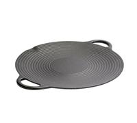 Lljsszr Cast-Cook Grate Plate with Loop Handles Outdoor Circular Grill Pan Camp Cookware for Backyard Barbecues, 40CM