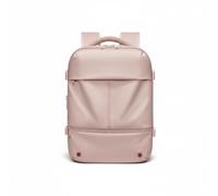Lljsszr Compression Travel Pack Laptop Backpack Bag Rucksack Expansion Zipper Oxford Polyester TPU USB Charging Shock Guarded Laptop Section Organizer Panel, Pink, Small Pink, 16 Inch