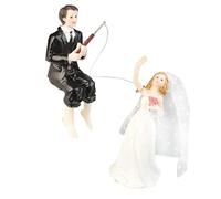 Lljsszr Funny Resin Groom Takes The Bride Figurine Cake Stand Lid