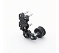 Lljsszr Motorcycle Chain Adjuster Rear Axle Alignment Tensioner Roller Assembly Aluminum Alloy With Three Threaded Suitable for routine maintenance, Black