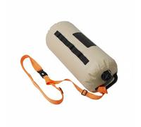 Lljsszr Outdoor Swimming Float Water Bag Swim Buoy Ballast Floating Support PVC Mesh Waterproof Material with Carry Strap Suitable for Swimmers Camping Wading, Khaki, 10KG With Waist Belt