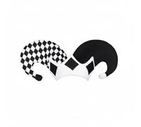 Lljsszr Party Performance Hat Harlequin Clown Hat Costume Hat Hat With Lightweight Polyester Sponge Structure For Short Or Long, Black And White Harlequin, One Size