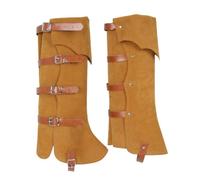 Lljsszr Realistic Medieval Leg Wraps with Straps | Flat Heel Form, Suede Boot Covers with Buckles, Nordic, leg wraps with Adjustable Buckles, for Cosplay, Stage Performances