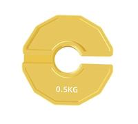 Lljsszr Rubber Fractional Dumbell Weights Easy to Attach Weight Lifting Plate for Workout Professionals, Yellow, 0.5kg