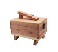 Lljsszr Shoe Polish Shoe Care Box Organizer Storage Case With Handle Solid Raised Legs Hinged Lid Secure Latch suitable for home storage closet shelf travel, Cedar Single Item