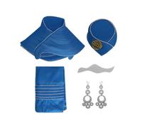 Lljsszr Women Costume Dress Aviation Uniform Cosplay Set Decorative Details Complete Set Structured Shoulders Suitable for Stage Costume Parties Halloween, Blue, M