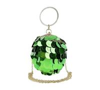 Lljsszr Women's Bag Clutch Sequined Shoulder Bag Removable Chain Pearl Handle Elegant Lipstick Holder Suitable for Evenings, Parties, Weddings, Eve, Green