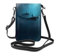 LLKGO TA swimming killer whale Pattern Crossbody bag, mobile phone bag, women's small wallet, a practical gift suitable for going out, exercising, and shopping