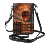 LLKGO TBalloons under fireworks Pattern Crossbody bag, mobile phone bag, women's small wallet, a practical gift suitable for going out, exercising, and shopping