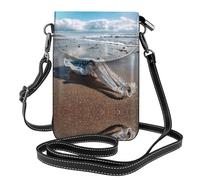 LLKGO TInk fish on the sea stall Pattern Crossbody bag, mobile phone bag, women's small wallet, a practical gift suitable for going out, exercising, and shopping