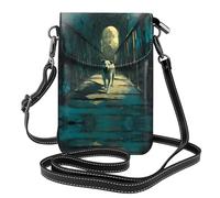 LLKGO TPuppy on the bridge Pattern Crossbody bag, mobile phone bag, women's small wallet, a practical gift suitable for going out, exercising, and shopping