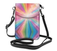 LLKGO TPure Rainbow Pattern Crossbody bag, mobile phone bag, women's small wallet, a practical gift suitable for going out, exercising, and shopping