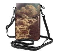 LLKGO TRaging Floods Pattern Crossbody bag, mobile phone bag, women's small wallet, a practical gift suitable for going out, exercising, and shopping