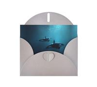 LLKGOT A Swimming Killer Whale Picture Greeting Card - Premium Pearlescent Paper Double Sided Pearl Effect Design