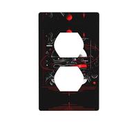 LLKGOT An arrow through the heart Pattern Dual socket wall panel household power cover durable for decorative sockets and switches