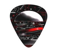 LLKGOT An arrow through the heart Picture Guitar plectrum 12 pieces with three thickness plectrum combinations suitable for bass and ukulele