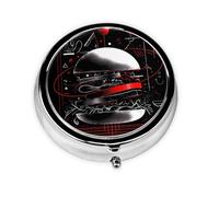 LLKGOT an Arrow Through The Heart Picture Round Mini Pill Box with 3 compartments for Pill Storage and Portable Travel