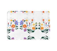 LLKGOT Anti Slip Floor mat Beautiful Little Flower Pattern for Indoor and Outdoor Door mats, Suitable for Bedroom and Bathroom entrances 16x24in