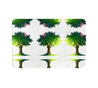 LLKGOT Anti Slip Floor mat Big Tree in The Sun Pattern for Indoor and Outdoor Door mats, Suitable for Bedroom and Bathroom entrances 16x24in