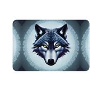 LLKGOT Anti Slip Floor mat Fierce Wolf Head Pattern for Indoor and Outdoor Door mats, Suitable for Bedroom and Bathroom entrances 16x24in