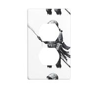 LLKGOT Astronaut's armor Pattern Dual socket wall panel household power cover durable for decorative sockets and switches