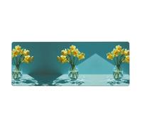 LLKGOT Beautiful Midsummer Pattern Gaming Mouse pad XXL Large Mouse Mat Long Extended Mouse Pad Desk Mat Non-Slip Rubber Mice Pads Stitched Edges Thin Pad 31.5 x 11.8 x 0.12 in