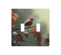 LLKGOT Bird on a tree branch picture Switch cover decorative wall panel suitable for residential and commercial areas 4.5x4.5 In