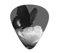 LLKGOT Black and white silence Picture Guitar plectrum 12 pieces with three thickness plectrum combinations suitable for bass and ukulele
